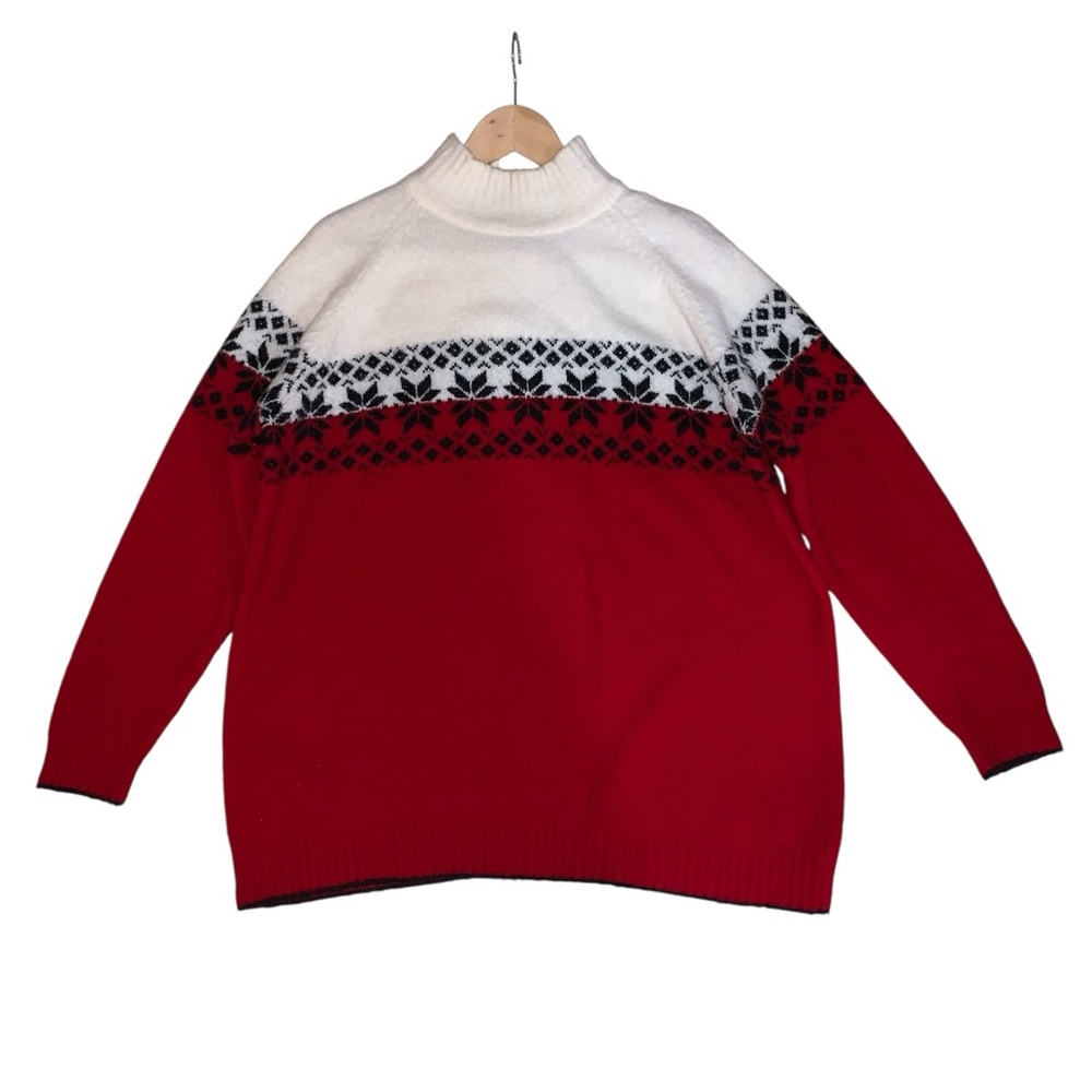 Vintage St. John's Bay Fair Isle Style Women’s Sweater Wool Blend Size 2XL